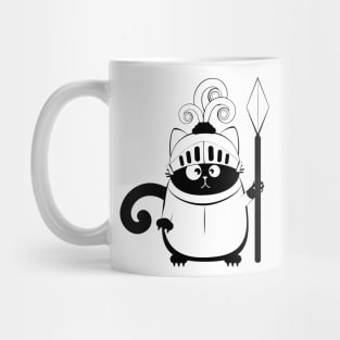 Cat knight in armor Mug